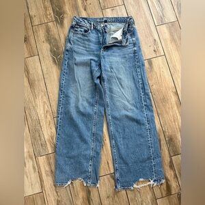 American Eagle Outfitters Super high rise wide Leg baggy Jeans - Blue Wash